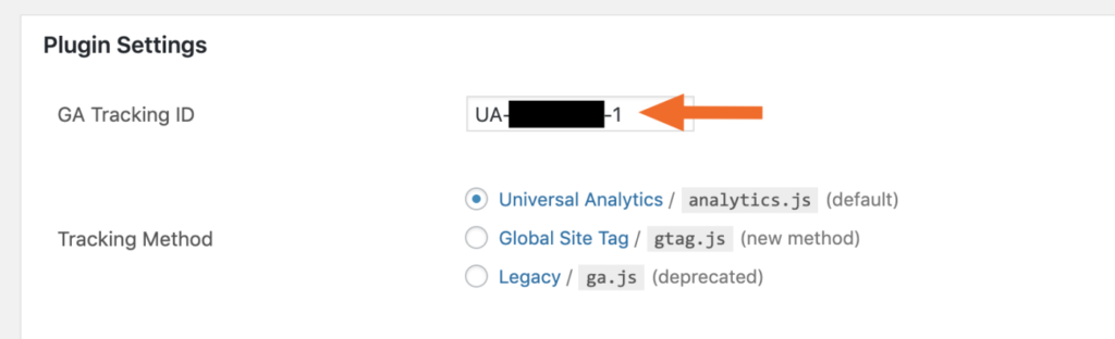 add tracking ID to google analytics in wordpress